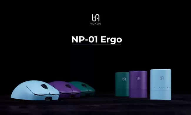 VAXEE 推出 NP-01 Ergo Wireless 鼠标：微斜握优化大型高背模具