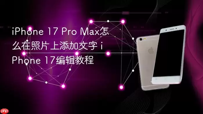 iPhone 17 Pro Max如何在照片上添加文字 iPhone 17编辑教程