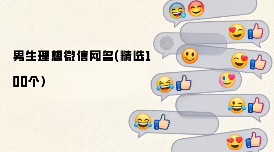 男生理想微信网名：精选100个