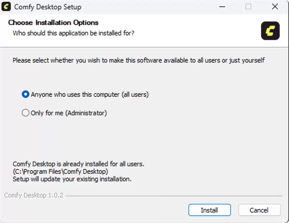 ComfyUI Desktop 在 Windows 安装与首次启动指南