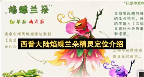 西普大陆焰蝶兰朵精灵定位解析