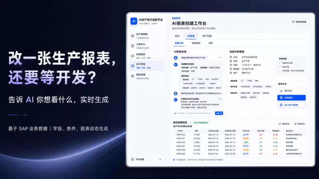 从SAP顾问到FDE：AI生产执行监控为何不该只是一张固定报表？