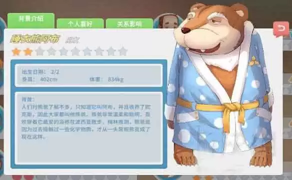 波西亚时光全角色图鉴及喜好，睡衣熊阿布