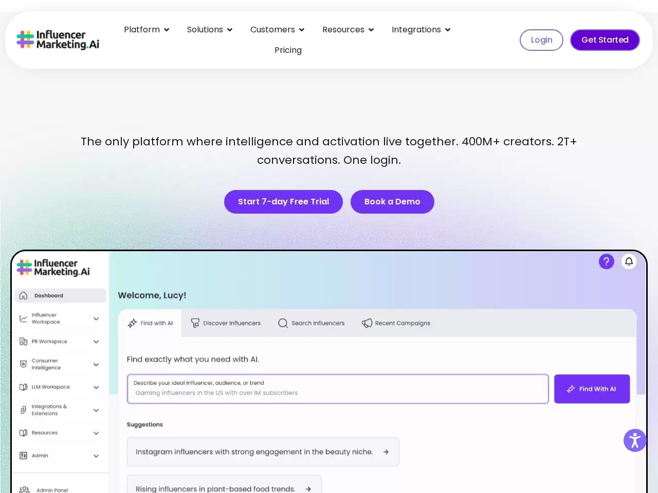 Influencer Marketing AI-IMAI是一款提供全套工具用于发现分析和招募影响者的影响者营销平台