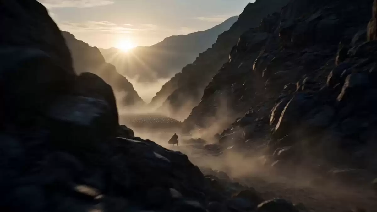 中世纪战士背水一战电影感影像