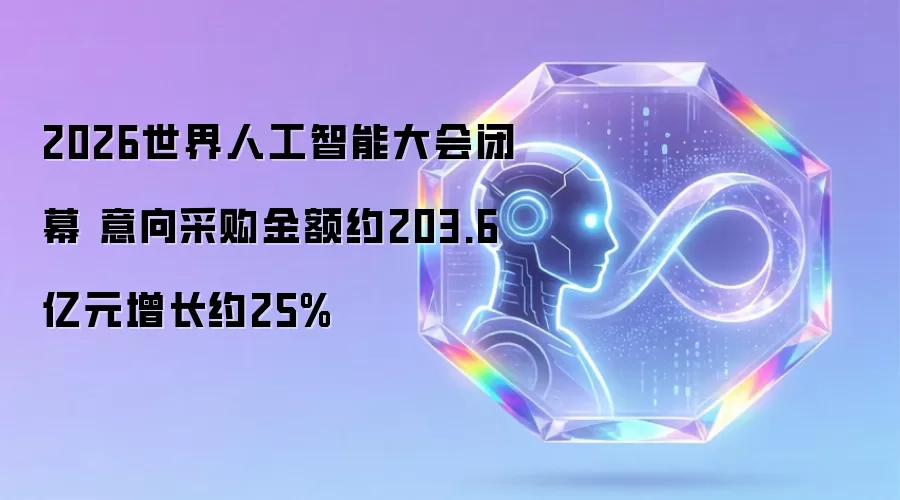 2026世界人工智能大会闭幕 意向采购金额约203.6亿元 同比增长约25%