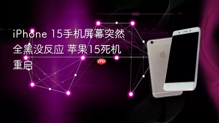 iPhone 15手机屏幕突然全黑无反应 苹果15死机重启