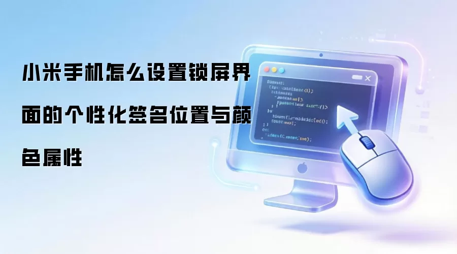 小米手机锁屏界面的个性化签名位置与颜色属性怎么设置