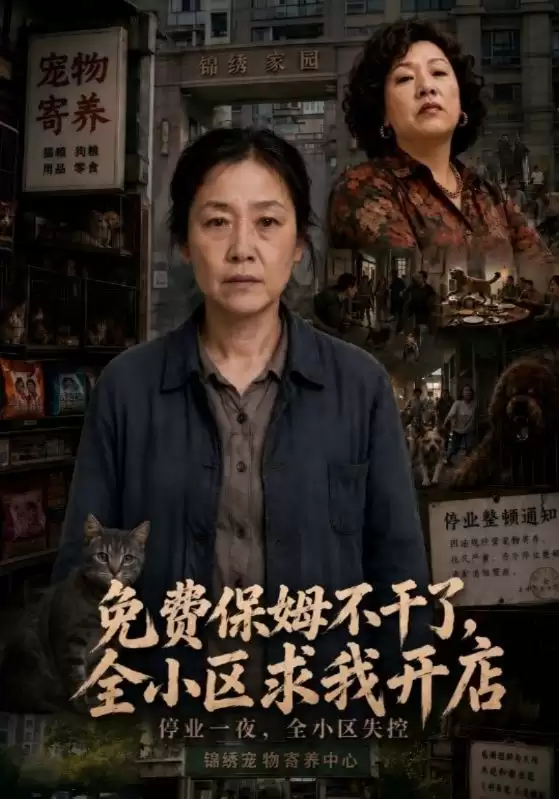 短剧《免费保姆不干了，全小区求我开店》剧情介绍