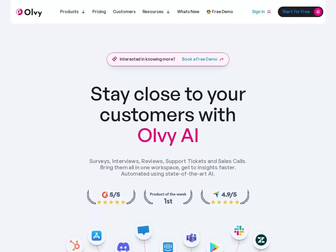 Olvy Feedback Widgets-Olvy.co是提供应用程序用户调查及反馈小部件的网站