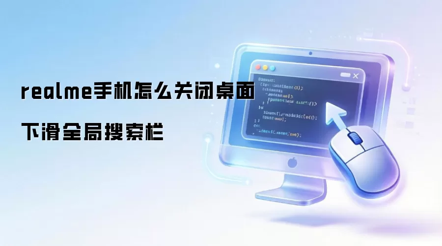 realme手机怎样关闭桌面下滑全局搜索栏