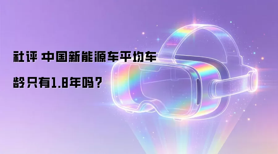 社评：中国新能源车平均车龄仅有1.8年吗？