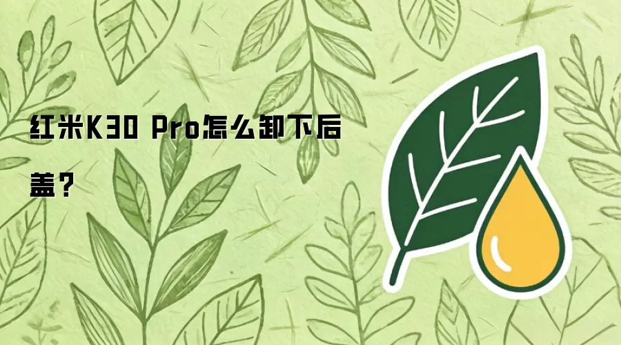 红米K30 Pro怎么卸下后盖？