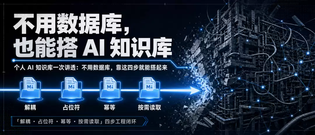 个人 AI 知识库一次讲透：不用数据库：靠这四步就能搭起来