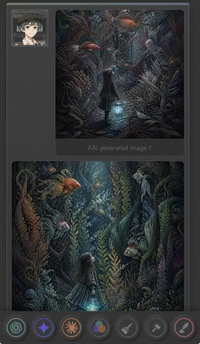 暗黑奇幻美学 AI 画廊 UI