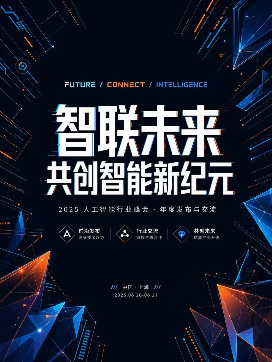 AI 未来感 峰会海报