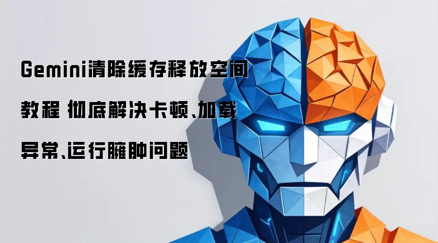 Gemini清除缓存释放空间教程｜彻底解决卡顿:加载异常:运行臃肿问题