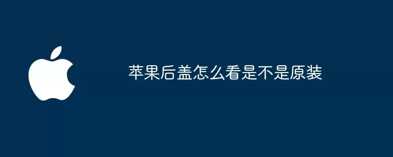 苹果后盖咋看是不是原装