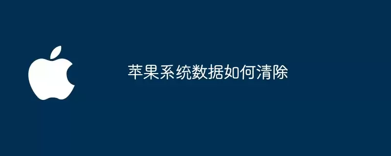 苹果系统数据清除方式