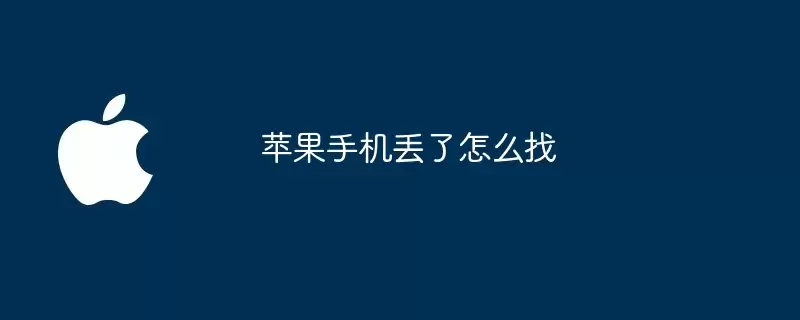 苹果手机丢了如何找