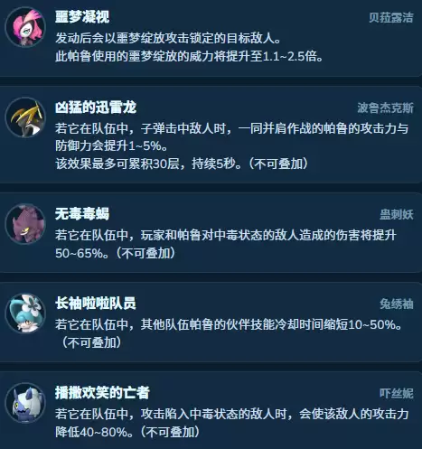 幻兽帕鲁贝菈露洁毒队配队攻略