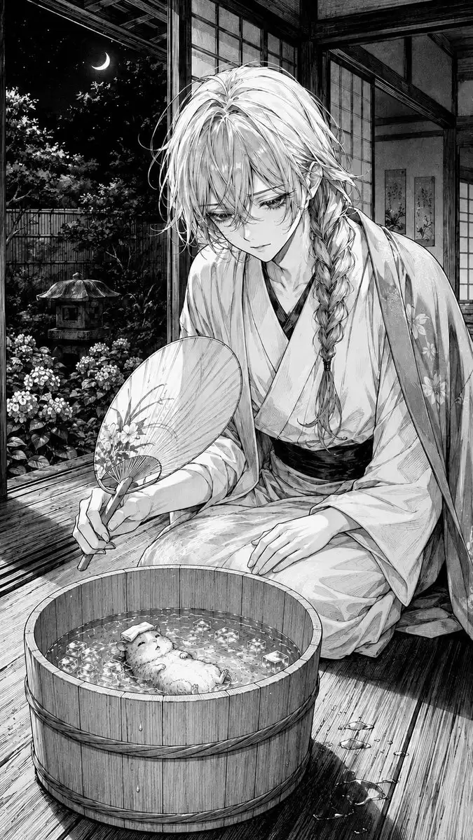 月夜仓鼠冰浴漫画