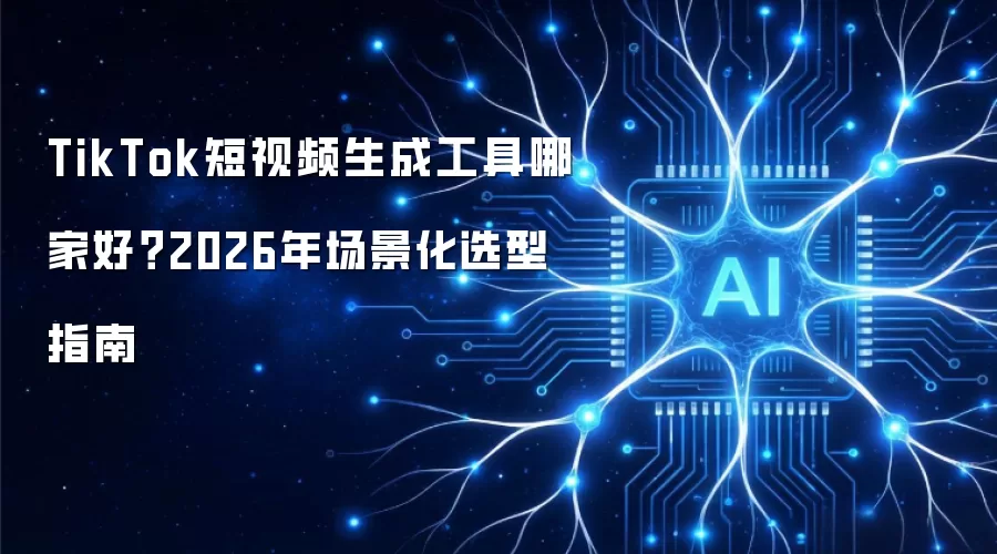 TikTok短视频生成工具哪个好？2026年场景化选型指南