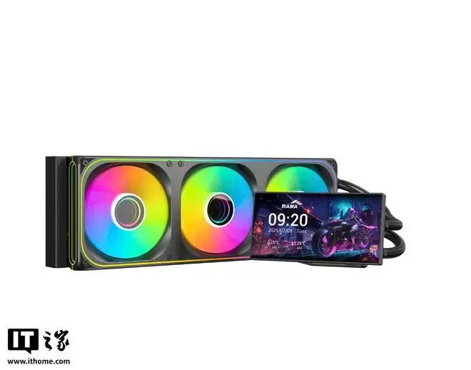 先马推出S300-360一体式水冷散热器：黑白双色均售499元