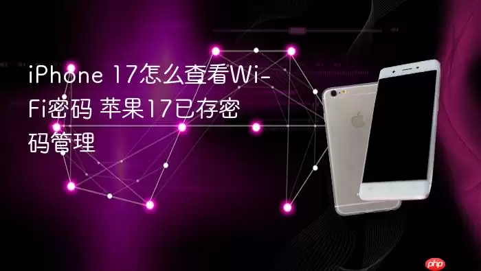 iPhone 17怎样查看Wi-Fi密码 苹果17已存密码管理