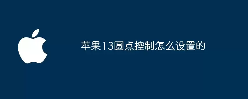 苹果13圆点控制怎样设置的