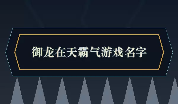 御龙在天霸气游戏名_霸气国战名