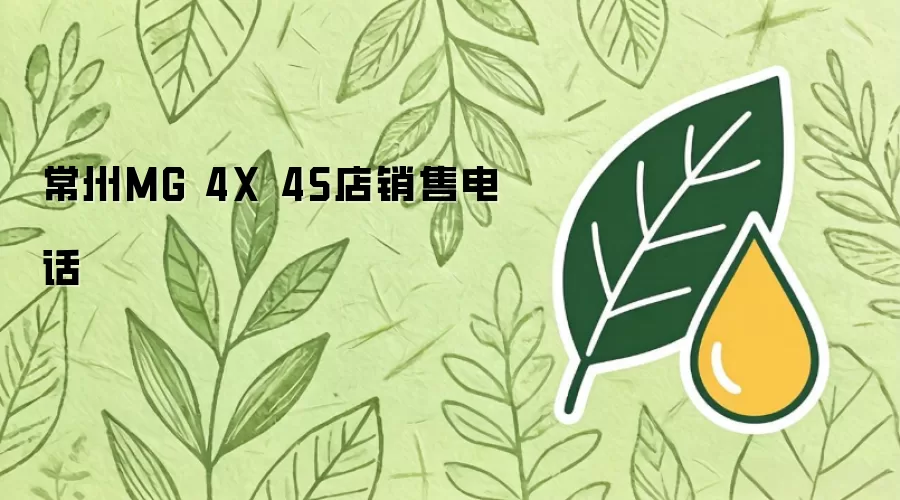 常州MG 4X 4S店销售电话