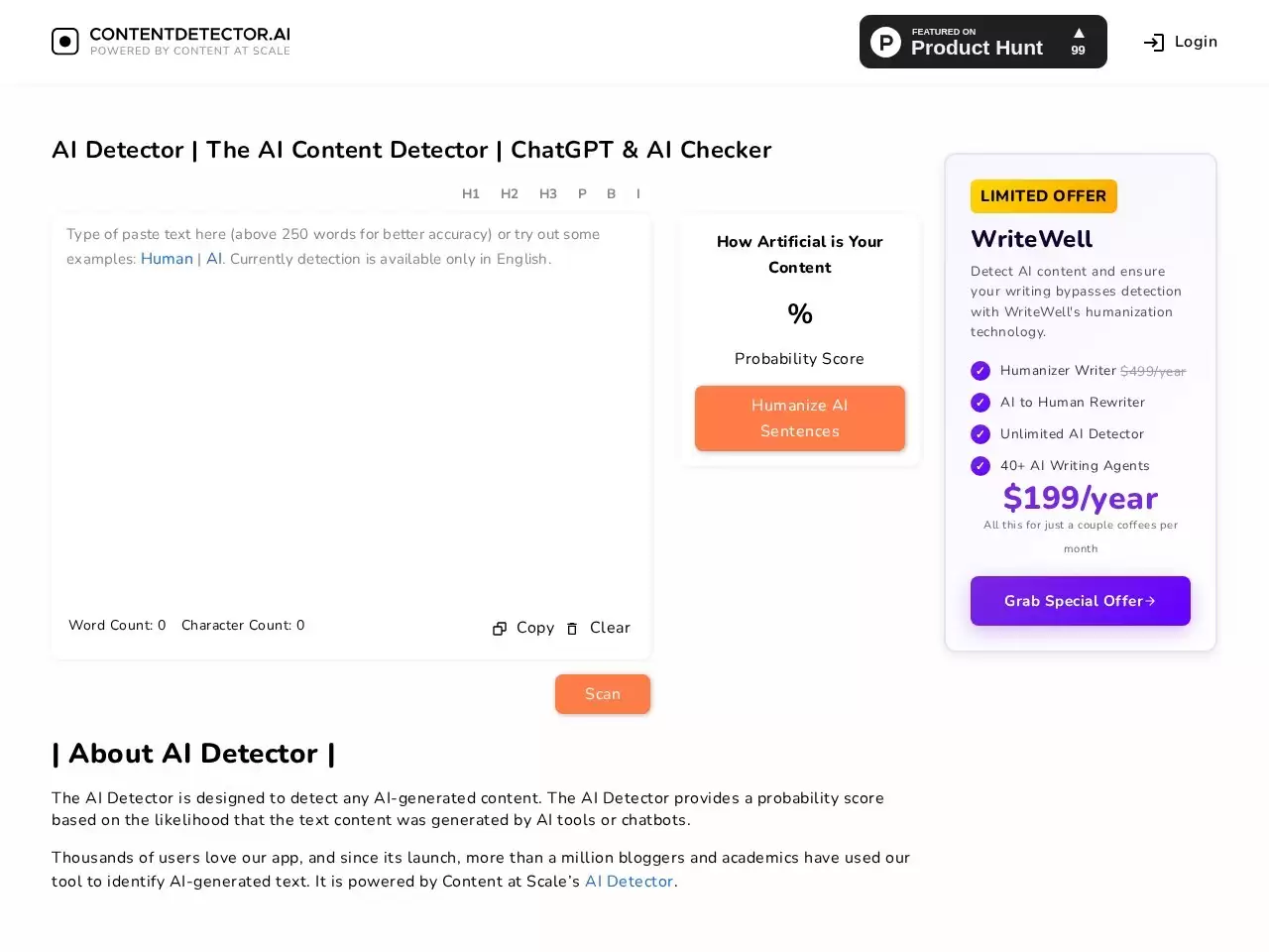 ContentDetector.AI-ContentDetector.AI是一个免费的AI内容检测器兼ChatGPT剽窃检测器