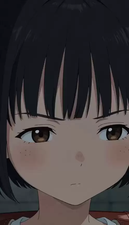 动漫少女墙面奔跑逃命序列