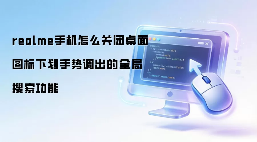 realme手机如何关闭桌面图标下划手势调出的全局搜索功能