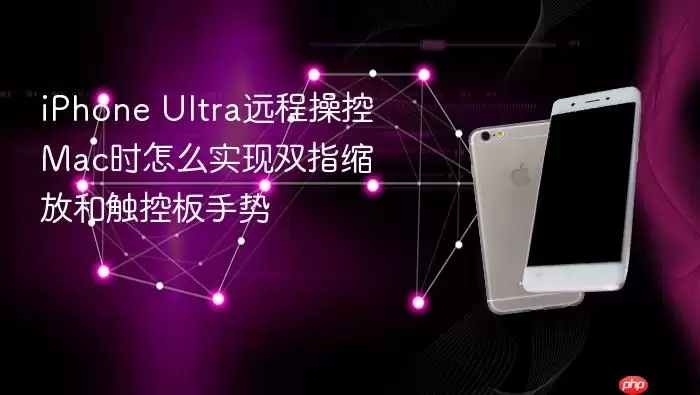 iPhone Ultra远程操控Mac时如何实现双指缩放和触控板手势
