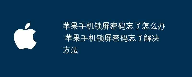 苹果手机锁屏密码忘记怎么办 苹果手机锁屏密码忘记解决方法