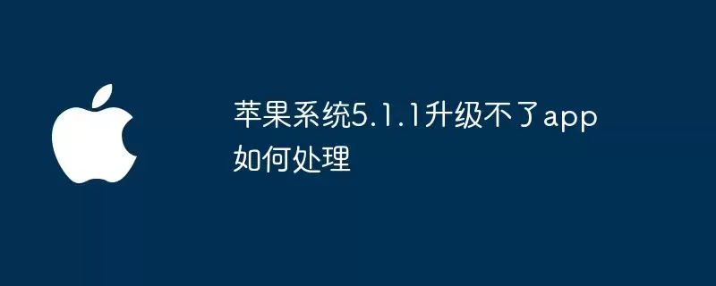 苹果系统5.1.1无法升级app的解决方法