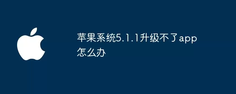 苹果系统5.1.1无法升级app怎么办
