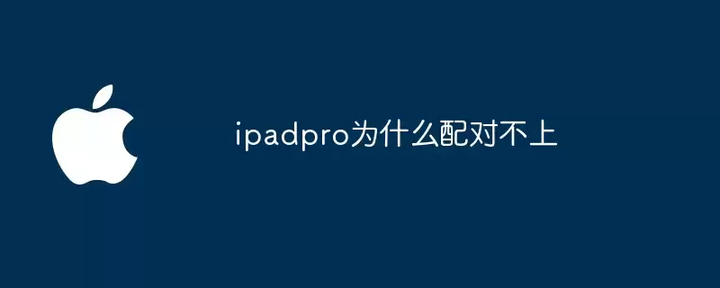 ipadpro为何配对不上