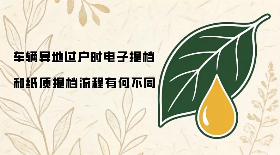 车辆异地过户时电子提档与纸质提档流程有何不同