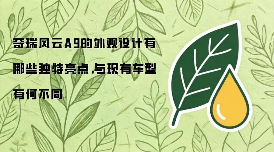 奇瑞风云A9的外观设计有哪些独特亮点:与现有车型有何不同