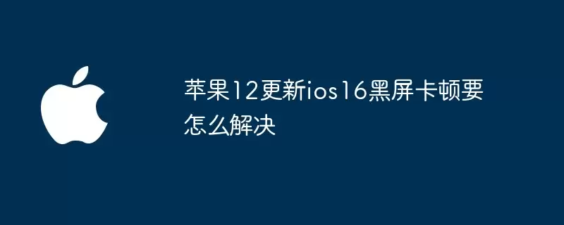 苹果12更新ios16黑屏卡顿怎么解决
