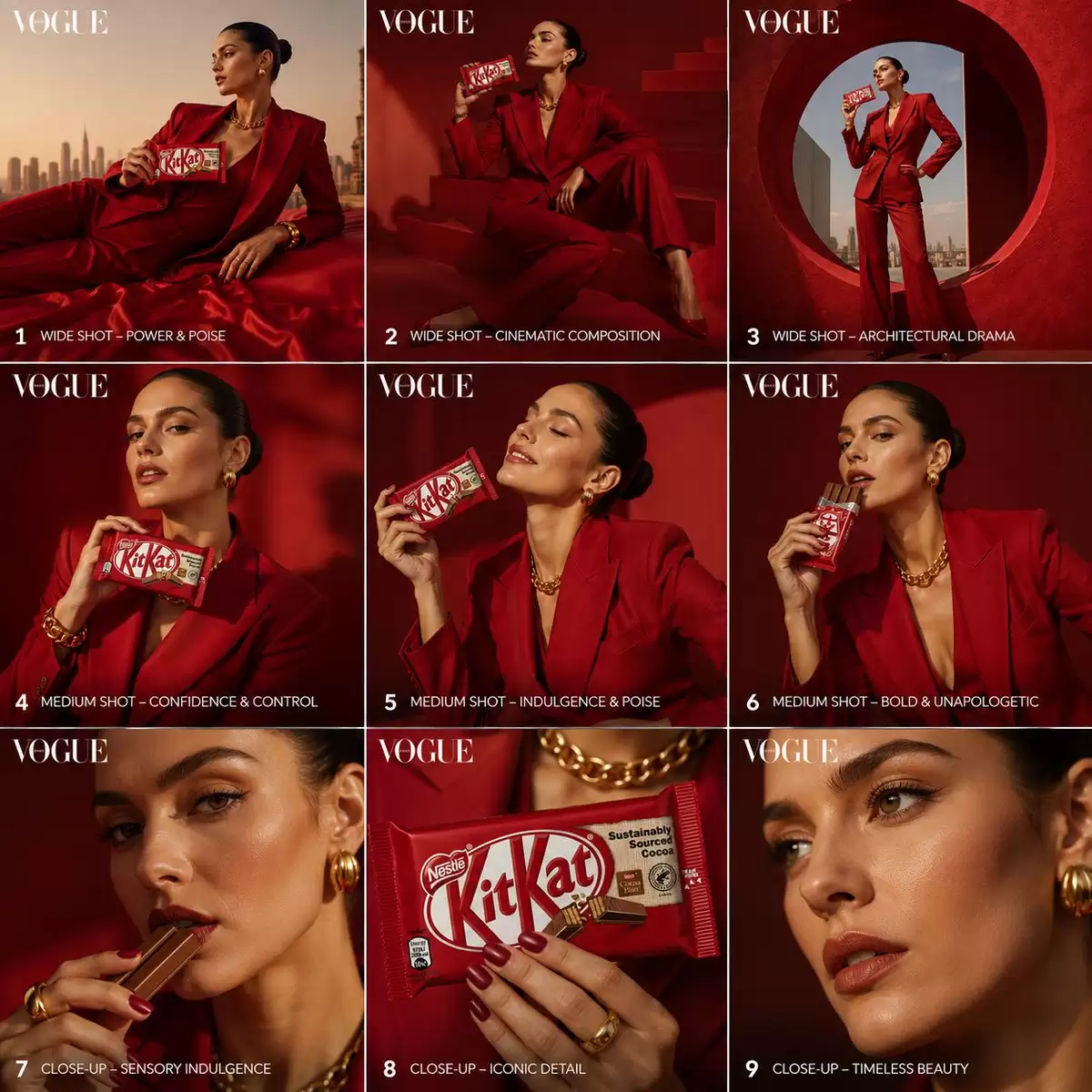 Vogue 时尚杂志风格的项目网格
