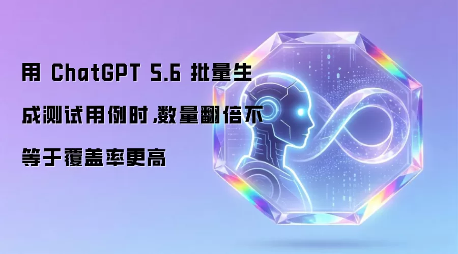 用 ChatGPT 5.6 批量生成测试用例时: 数量翻倍不等于覆盖率更高