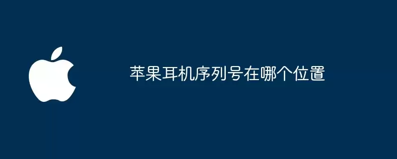 苹果耳机序列号在哪个地方