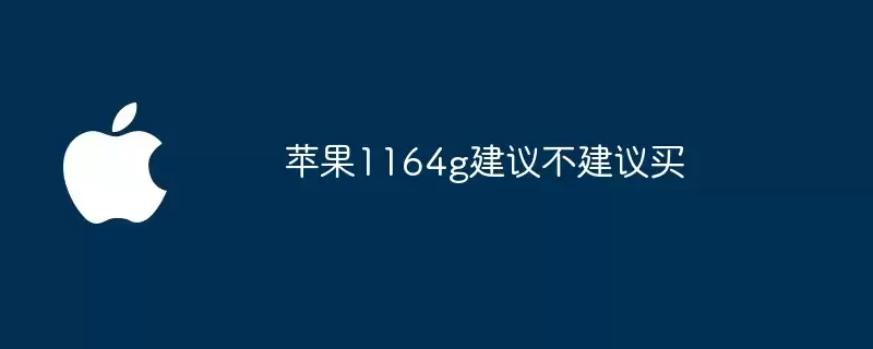 苹果1164g建议买不买