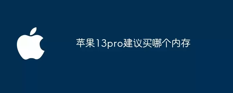 苹果13pro建议选哪个内存