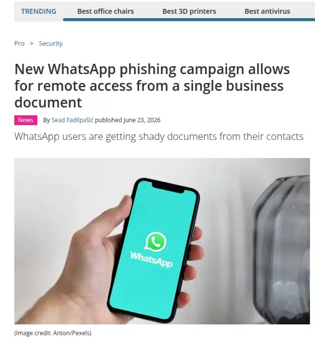 熟人链路驱动下的WhatsApp VBS文档钓鱼远程控制攻击机制与防御研究