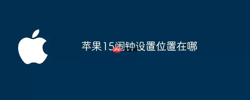 苹果15闹钟位置设置在哪